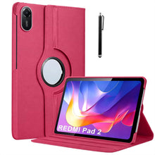 Load image into Gallery viewer, ProElite Cover for Xiaomi Redmi Pad 2 11 inch Case Cover, 360 Rotatable Smart Flip Case Cover for Xiaomi Redmi Pad 2 11 inch Tablet with Stylus Pen, Hot Pink
