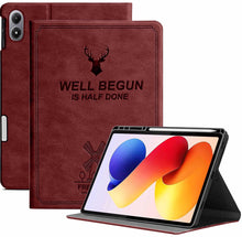 Load image into Gallery viewer, ProElite Case Cover for Xiaomi Redmi Pad 2 Pro 12.1 inch Case, Deer Flip case Cover for Xiaomi Redmi Pad 2 Pro 12.1 inch Case with Pen Holder [Auto Sleep Wake Feature], Wine Red
