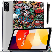Load image into Gallery viewer, ProElite Case Cover for Redmi Pad SE 11 inch Cover, Smart Flip Case Cover for Redmi Pad SE 11 inch Translucent Back with Stylus Pen [Auto Sleep Wake Feature], Hippy
