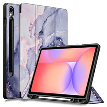 Load image into Gallery viewer, ProElite Cover for Samsung Galaxy Tab S10 Lite 10.9&quot;/ Tab S9 FE 10.9 inch/Tab S10 FE/Tab S9 11 inch Cover, Soft Flexible Flip Case with S Pen Holder, Auto Sleep Wake, [Recoil Series] - Marble Purple
