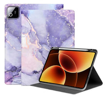Load image into Gallery viewer, ProElite Book Cover Case for Xiaomi Mi Pad 8/Pad 8 Pro 11.2 inch case, Smart flip Book Cover for Mi Pad 8/Pad 8 Pro 11.2 inch with Pen Holder [Support Auto Sleep Wake Feature], Marble Purple
