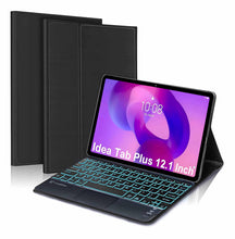 Load image into Gallery viewer, ProElite TouchPad Keyboard case for Lenovo Idea Tab Plus 12.1 inch 2025, Magnetic Detachable Wireless Bluetooth TouchPad Keyboard for Idea Tab Plus 12.1 inch 2025 Built-in 7-Colors Backlit, Black
