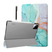 Load image into Gallery viewer, ProElite Cover for Xiaomi Mi Pad 8/8 Pro/Mi Pad 7/7 Pro 11.2 inch Cover, Flip Case Cover with Transparent Back &amp; Stylus Pen [Auto Sleep Wake Support], Marble Green
