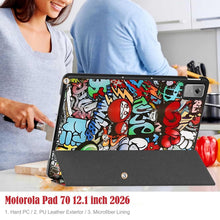 Load image into Gallery viewer, ProElite Case Cover for Motorola Pad 70 12.1 inch 2026 Case, Slim Trifold Flip case Cover for Moto Pad 70 12.1 inch 2026 Tablet [Auto Sleep Wake Feature], Hippy
