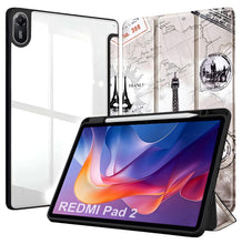 Load image into Gallery viewer, ProElite Case Cover for Xiaomi Redmi Pad 2 11 inch Cover, Transparent Flip Case for Xiaomi Redmi Pad 2 11 inch Case Cover with Pen Holder, Eiffel
