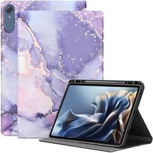 Load image into Gallery viewer, ProElite Book Case Cover for Motorola Pad 70 Pro 13 inch 2026, Smart flip case Book Cover for Moto Pad 70 Pro 13 inch 2026 Tablet with Pen Holder, Marble Purple
