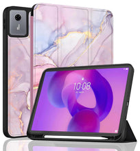 Load image into Gallery viewer, ProElite Cover for Lenovo idea Tab 11 inch 2025 case Cover, Soft Flexible Flip Case Cover for Lenovo idea Tab 11 inch 2025 with Pen Holder [Recoil Series] - Marble Pink
