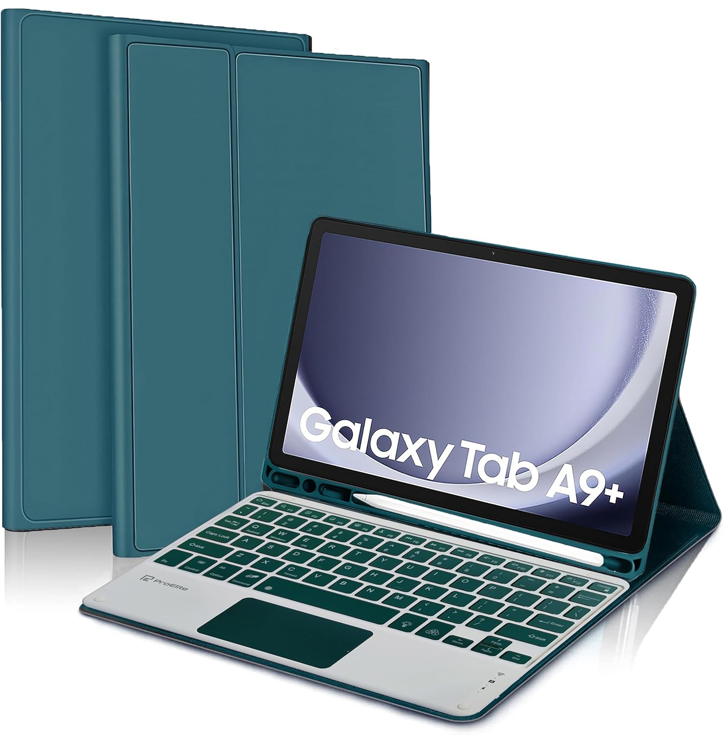 ProElite TouchPad Keyboard case cover for Samsung Galaxy Tab A9 Plus 11 inch with S Pen Holder, Magnetic Detachable Wireless Bluetooth TouchPad