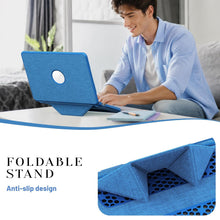 Load image into Gallery viewer, ProElite Case for MacBook Neo 13 inch 2026, Fabric Material Hard Shell with Slim TPU Bumper and Fold Kickstand, Sky Blue

