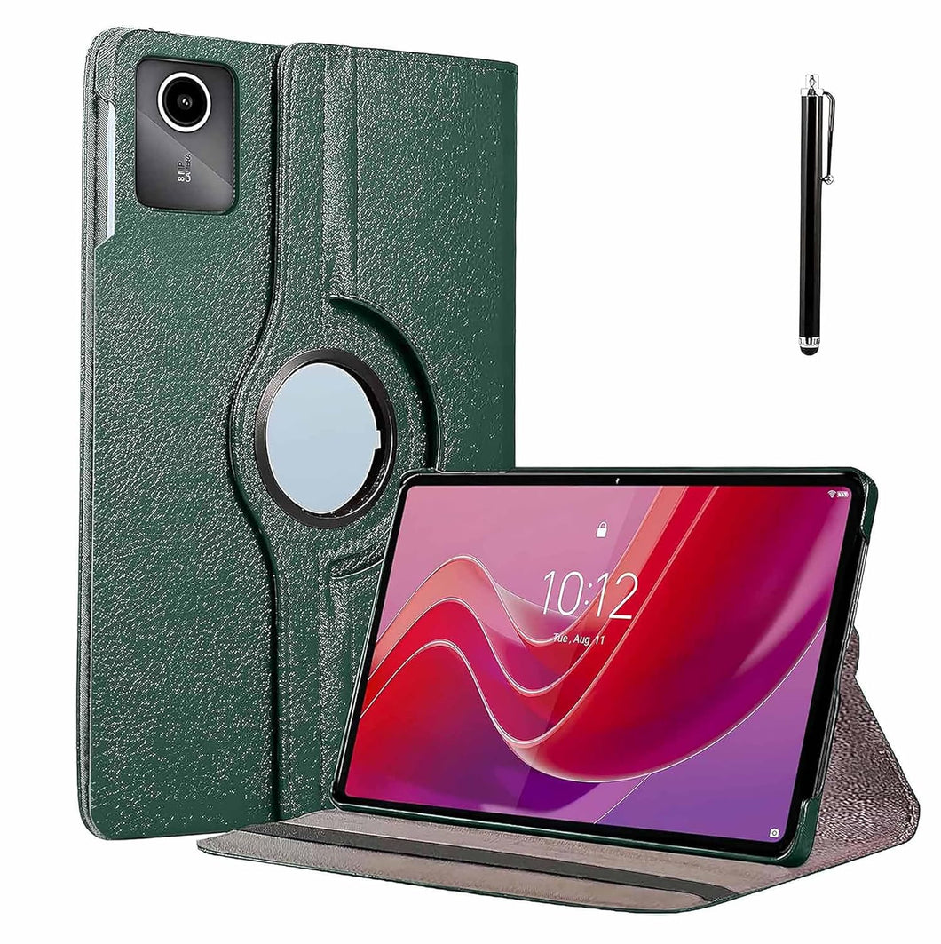 ProElite Cover for Lenovo Tab M11 11 inch Case Cover, 360 Rotatable Smart Flip Case Cover for Lenovo Tab M11 11 inch Tablet with Stylus Pen, Dark Green