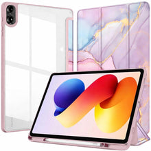Load image into Gallery viewer, ProElite Cover for Xiaomi Redmi Pad 2 Pro 12.1 inch Cover Case, Smart Flip Case Cover for Xiaomi Redmi Pad 2 Pro 12.1 inch with S Pen Holder, Marble Pink [Transparent Back]
