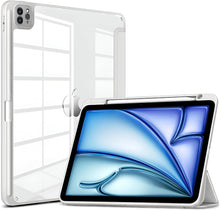 Load image into Gallery viewer, ProElite Case for iPad Air 11 Inch M3/M2 2025/2024, iPad Air 10.9 inch 5th/4th Gen &amp; iPad Pro 11 inch 4th/3rd Gen 2022 case Cover, Transparent Smart Flip Cover with Pencil Holder, Grey
