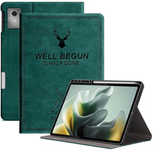 Load image into Gallery viewer, ProElite Cover for Motorola Pad 70 12.1 inch 2026 Case Cover, Deer Smart Flip Case Cover for Moto Pad 70 12.1 inch 2026 Tablet with Pen Holder, Dark Green
