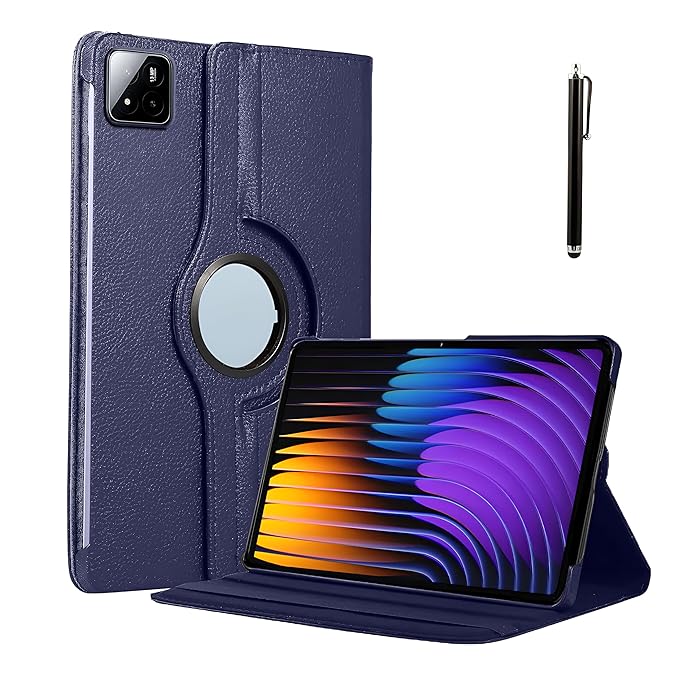ProElite Cover for Xiaomi Mi Pad 7/7 Pro 11.2 inch Case, 360 Rotatable Flip Case for Xiaomi Mi Pad 7/7 Pro 11.2 inch, Support Auto Sleep Wake, Dark Blue