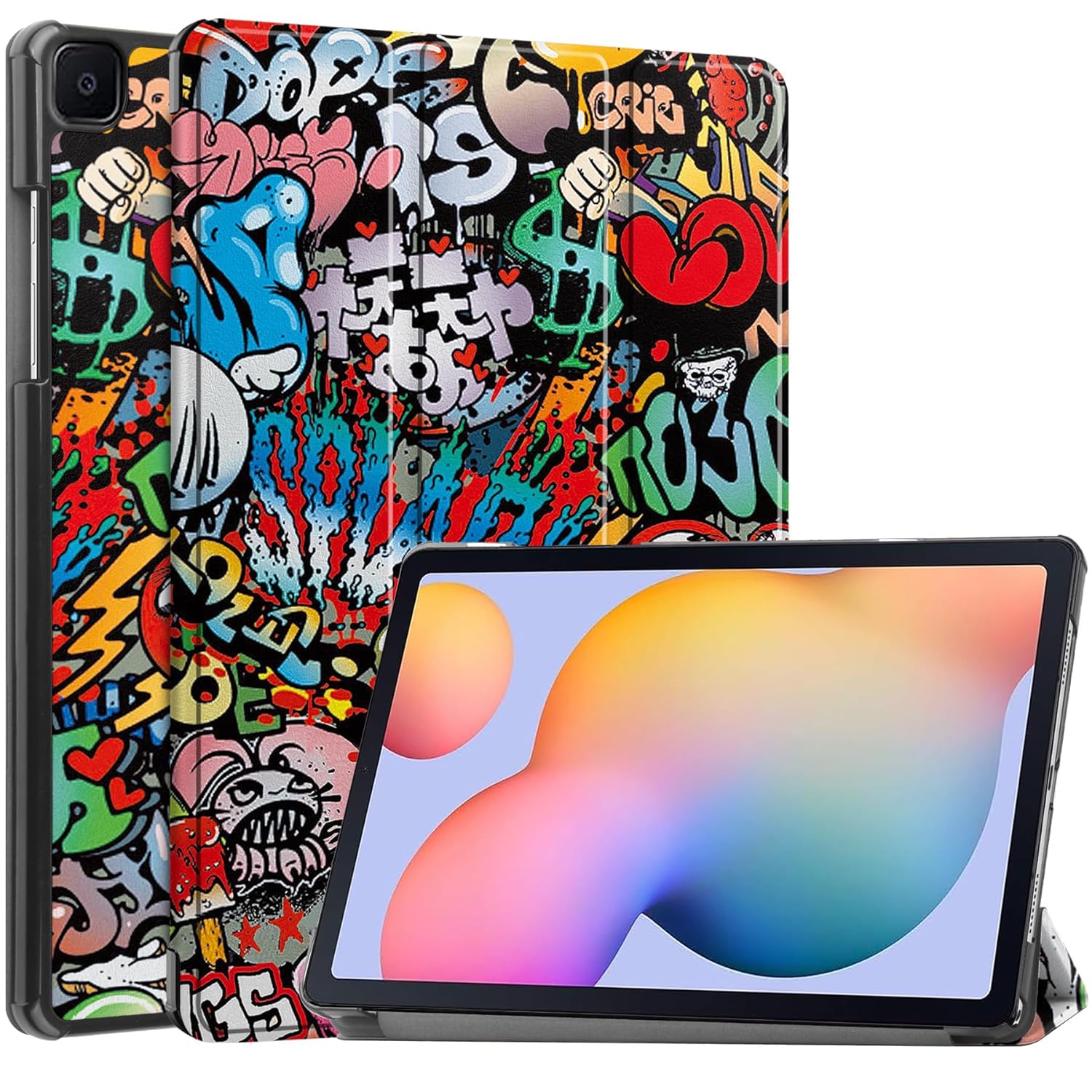 ProElite Case Cover for Samsung Galaxy Tab A inch Cover, Smart Trifold Flip case Cover for Samsung Galaxy Tab A T510/T515, Hippy