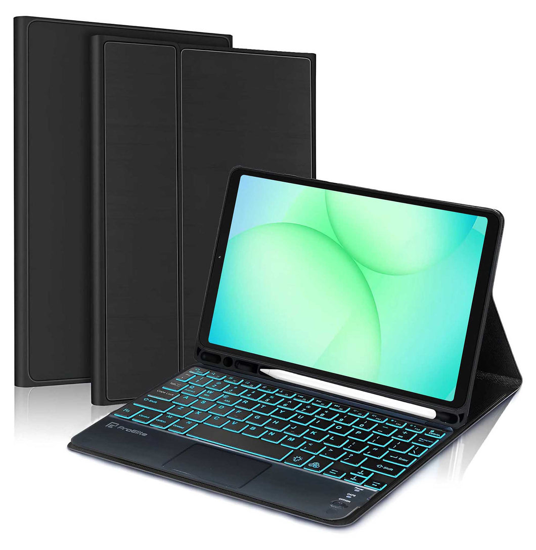 ProElite TouchPad Keyboard case for Samsung Galaxy Tab A11 8.7 inch/A9 8.7 inch, Magnetic Detachable Wireless Bluetooth TouchPad Keyboard Built-in 7-Colors Backlit, Black