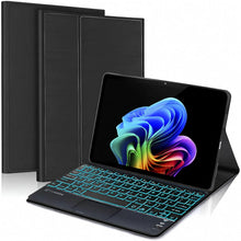 Load image into Gallery viewer, ProElite TouchPad Keyboard case for Microsoft Surface Pro 8/Pro 9/Pro 10/Pro 11/X, Magnetic Detachable Wireless Bluetooth TouchPad Keyboard (Built-in 7-Colors Backlit), Black
