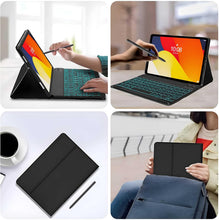 Load image into Gallery viewer, ProElite Keyboard Case Cover for Moto Pad 60 Pro 12.7 inch 2025 Magnetic Detachable Wireless Bluetooth Keyboard for Moto Pad 60 Pro 12.7 inch 2025 with Built-in 7-Colors Backlit, Dark Blue
