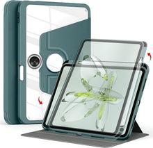 Load image into Gallery viewer, ProElite Case for OnePlus Pad Go 11.35 inch Cover, 360 Degree Rotatable Smart Flip Case for OnePlus Pad Go 11.35 inch, Transparent Back with Pen Holder, Dark Green (Will NOT FIT OnePlus Pad 11.6)
