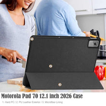 Load image into Gallery viewer, ProElite Case Cover for Motorola Pad 70 12.1 inch 2026 Case, Slim Trifold Flip case Cover for Moto Pad 70 12.1 inch 2026 Tablet [Auto Sleep Wake Feature], Black
