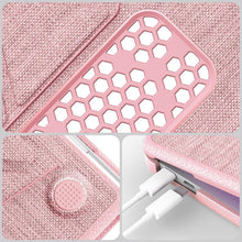 Load image into Gallery viewer, ProElite Case for MacBook Neo 13 inch 2026, Fabric Material Hard Shell with Slim TPU Bumper and Fold Kickstand, Pink
