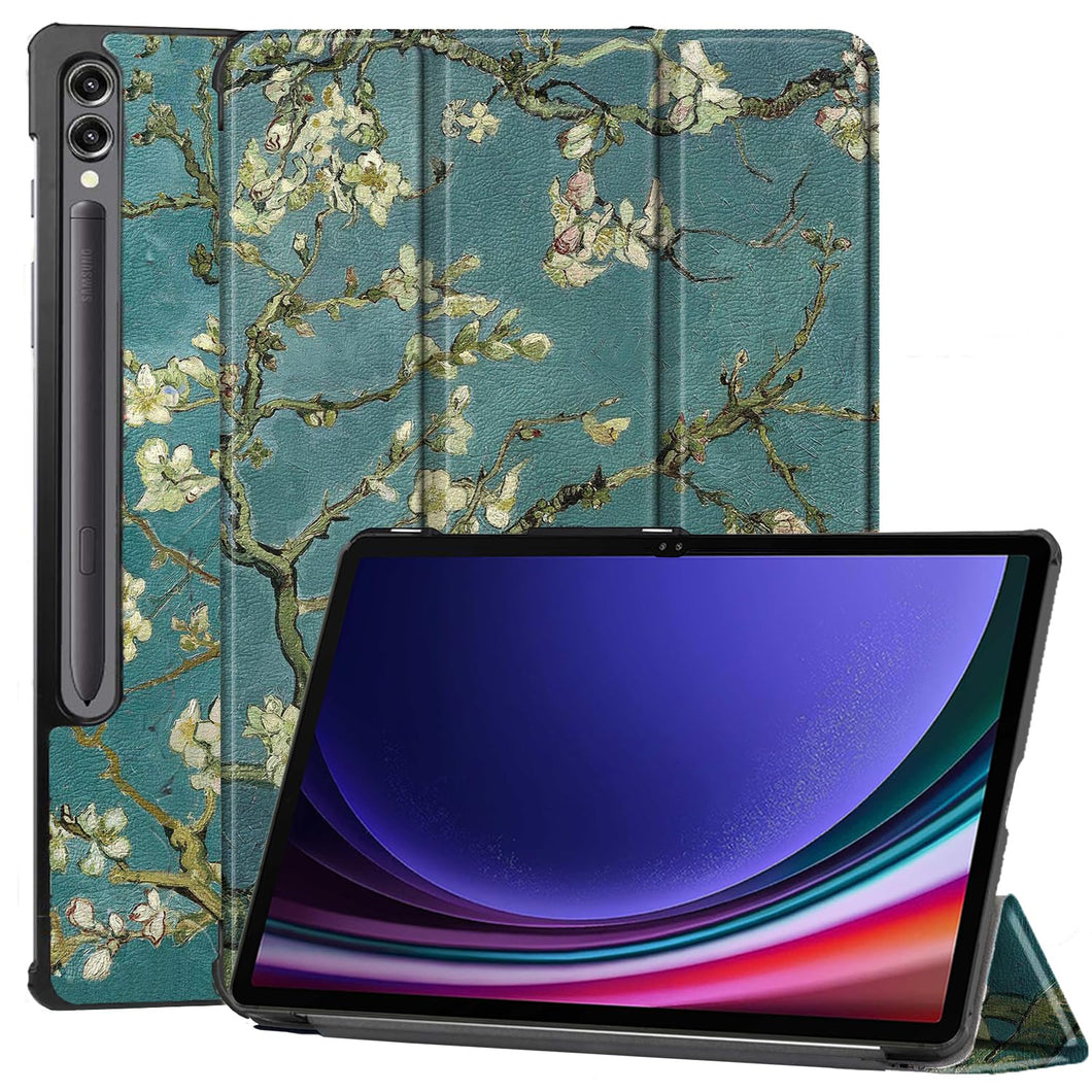 ProElite Cover for Samsung Galaxy Tab S9 Ultra/S10 Ultra Cover Case, Smart Trifold Flip case Cover for Samsung Galaxy Tab S9 Ultra/S10 Ultra 14.6 inch Support S Pen Magnetic Attachment, Flowers