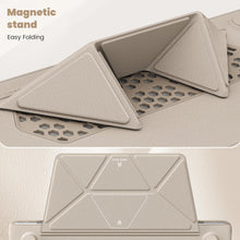 Load image into Gallery viewer, ProElite Case for MacBook Air 15 Case 2023 2024 2025 Release M4 M3 A3114 M2 A2941 with Touch ID, Slim Leather case with Foldable stand, Gold

