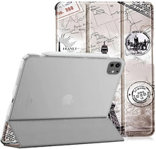 Load image into Gallery viewer, ProElite Case Cover for Apple iPad Pro 11 inch M4 2024 Cover, Smart Flip Case for Apple iPad Pro 11 inch M4 2024, Translucent back, Eiffel
