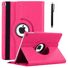 Load image into Gallery viewer, ProElite 360 Rotatable Smart Flip Case Cover for Apple iPad 9.7 inch 2018/2017 5th/6th Generation Air 1 Air 2 with Stylus Pen, Hot Pink
