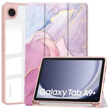 Load image into Gallery viewer, ProElite Cover for Samsung Galaxy Tab A9 Plus 11 inch Cover Case, Smart Flip Case Cover for Samsung Galaxy Tab A9+ 11 inch with S Pen Holder, Marble Rose Pink [Transparent Back]
