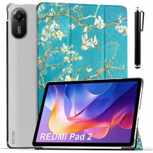 Load image into Gallery viewer, ProElite Case Cover for Xiaomi Redmi Pad 2 11 inch Cover, Smart Flip Case Cover for Xiaomi Redmi Pad 2 11 inch Translucent Back with Stylus Pen [Auto Sleep Wake Feature], Flowers
