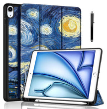 Load image into Gallery viewer, ProElite Case Cover for iPad Air 11" M4/M3/M2 2026/2025/2024, Air 5th/4th Gen 10.9", Smart Flip Case for iPad Air 11/ Air 5/4 Gen with Pencil Holder [Auto Sleep/Wake] with Stylus Pen, Starry Night
