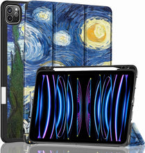 Load image into Gallery viewer, ProElite Smart Case for iPad Air 13/iPad Pro 12.9 inch 2022/2021 6th/5th Generation [Auto Sleep/Wake Cover] [Pencil Holder] [Soft Flexible Case] Recoil Series - Starry Night
