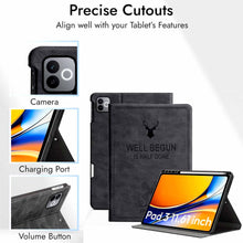 Load image into Gallery viewer, ProElite Case Cover for Realme Pad 3 11.6 inch 2026 Case, Deer Flip case Cover for Realme Pad 3 11.6 inch 2026 Case with Pen Holder [Auto Sleep Wake Feature], Black
