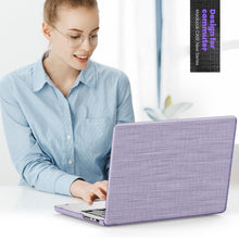 Load image into Gallery viewer, ProElite Case for MacBook Air 13.6 inch Case 2022 2023 2024 2025 Release M4/M3 A3113 M2 A2681 with Touch ID, Fabric Material Hard Shell with Slim TPU Bumper and Fold Kickstand, Purple

