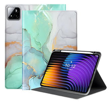 Load image into Gallery viewer, ProElite Book Cover Case for Xiaomi Mi Pad 7/7 Pro 11.2 inch case Cover,Smart flip Book Cover for Xiaomi Mi Pad 7/7 Pro 11.2 inch with Pen Holder [Support Auto Sleep Wake Feature], Marble Green
