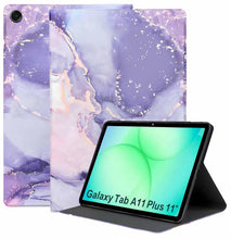 Load image into Gallery viewer, ProElite Book Cover Case for Samsung Galaxy Tab A11 Plus 11 inch 2025, Smart flip case Book Cover for Samsung Galaxy Tab A11 Plus 11 inch 2025, Marble Purple
