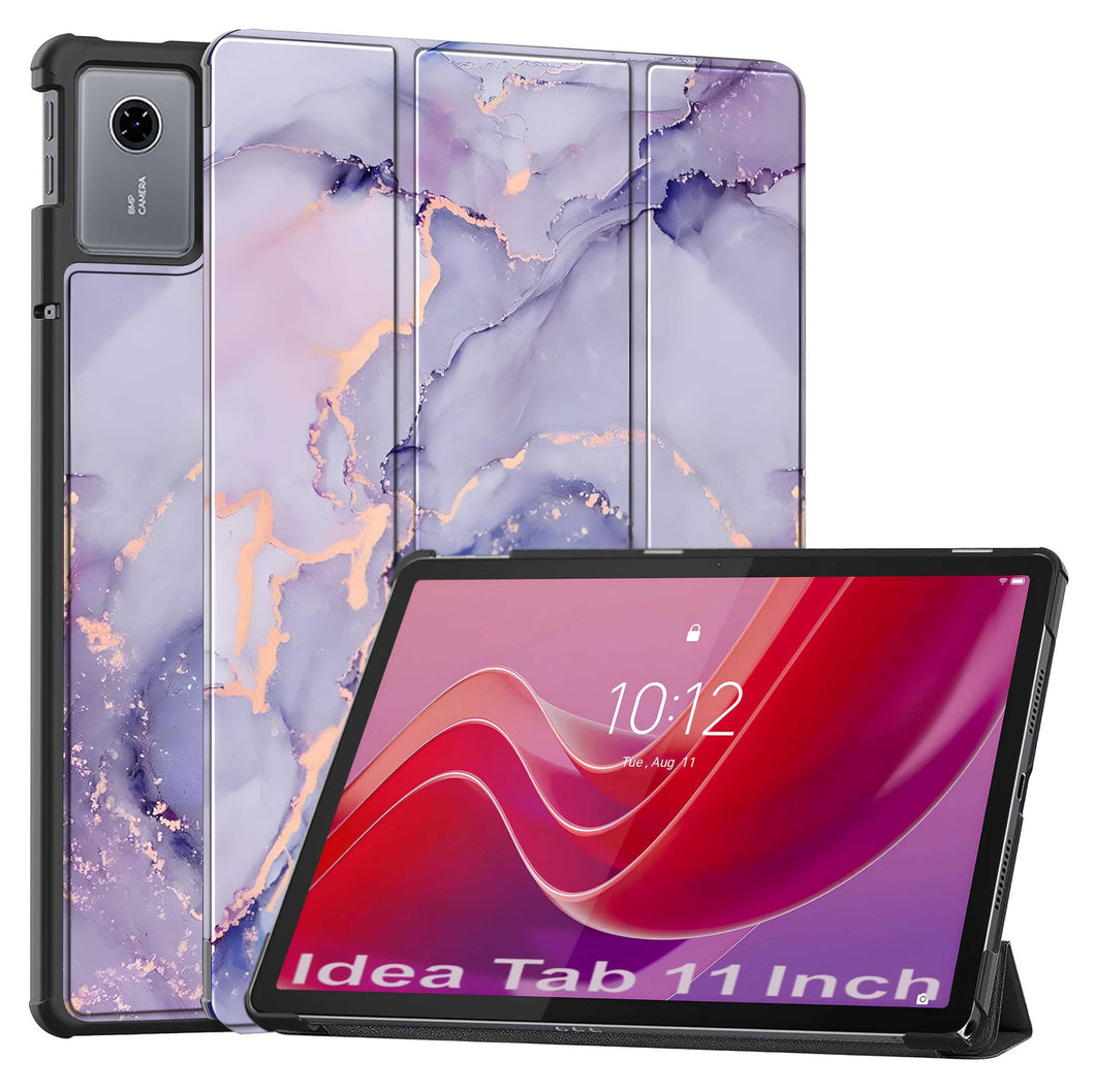 ProElite Cover for Lenovo idea Tab 11 inch 2025 Cover Case, Sleek Smart Flip Case cover for Lenovo idea Tab 11 inch 2025 Tablet {Support Auto Sleep Wake}, Marble Purple