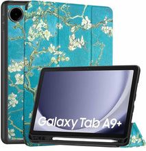 Load image into Gallery viewer, ProElite Cover for Samsung Galaxy Tab A9 Plus 11 inch case, Soft Flexible Flip Case Cover with S Pen Holder for Samsung Galaxy Tab A9+ 11 inch with Auto Sleep Wake [Recoil Series] - Flowers
