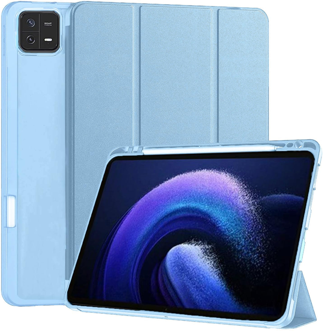ProElite Smart Case for Xiaomi Mi Pad 6 11 inch, Auto Sleep/Wake Cover with Pen Holder [Soft Flexible Case] Recoil Series - Sky Blue