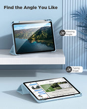 Load image into Gallery viewer, ProElite Case for iPad Air 11 Inch M3/M2 2025/2024, iPad Air 10.9 inch 5th/4th Gen &amp; iPad Pro 11 inch 4th/3rd Gen 2022 case Cover, Transparent Smart Flip Cover with Pencil Holder, Haze Blue
