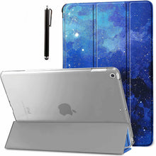 Load image into Gallery viewer, ProElite Smart Trifold Hard Back Flip Stand Case Cover for Apple iPad 9.7 inch 2018/2017 Air 1 Air 2 5th 6th Generation with Stylus Pen- Stars
