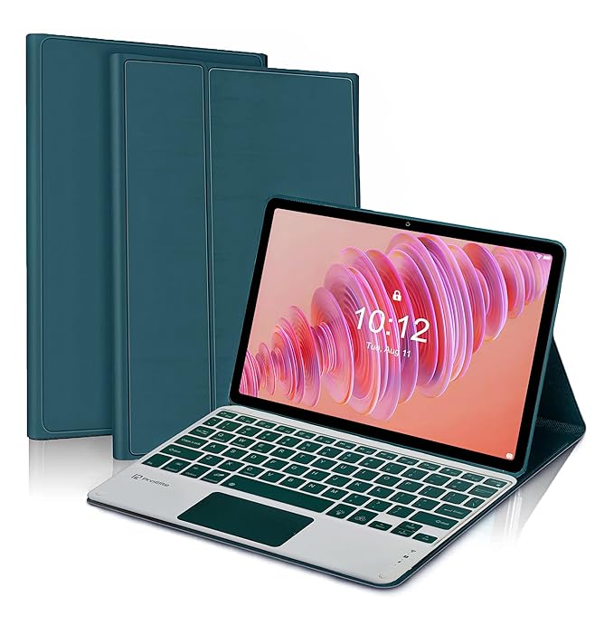ProElite TouchPad Keyboard case for Lenovo Tab Plus 11.5 inch, Magnetic Detachable Wireless Bluetooth TouchPad Keyboard Lenovo Tab Plus 11.5 inch Built-in 7-Colors Backlit, Dark Green