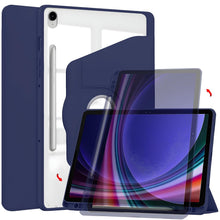 Load image into Gallery viewer, ProElite Cover for Samsung Galaxy Tab S9 11&quot;/S9 FE 10.9&quot; Case, 360 Degree Rotatable Smart Flip Case Cover for Samsung Galaxy Tab S9 11&quot;/S9 FE 10.9&quot; inch Transparent Back with S Pen Holder, Dark Blue

