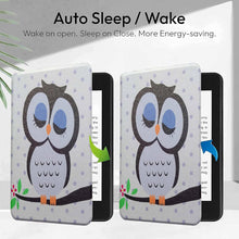 Load image into Gallery viewer, ProElite Slim Smart Flip case Cover for Amazon Kindle Paperwhite 6.8" 11th Generation 2021, Owl (Fits Signature Edition Also)
