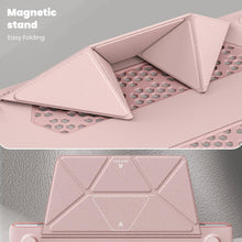 Load image into Gallery viewer, ProElite Case for MacBook Air 13 inch M2 2025/2024 M1 2021 2020 Release A2337 A2179 A1932 Model Touch ID, Slim Leather case with Foldable Stand, Pink
