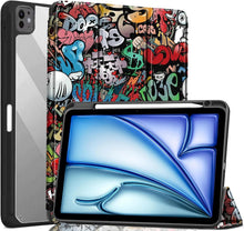 Load image into Gallery viewer, ProElite Case for iPad Air 11 Inch M3/M2 2025/2024, iPad Air 10.9 inch 5th/4th Gen &amp; iPad Pro 11 inch 4th/3rd Gen 2022 case Cover, Transparent Smart Flip Cover with Pencil Holder, Hippy
