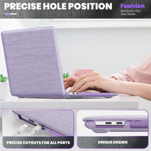 Load image into Gallery viewer, ProElite Case for MacBook Pro 13 inch Case M2 2024, 2023, 2022-2016 A2338 M1 A2251 A2289 A2159 A1989 A1708 A1706, Fabric Material Hard Shell with Slim TPU Bumper and Fold Kickstand, Purple
