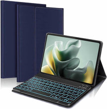 Load image into Gallery viewer, ProElite Keyboard case for Motorola Pad 70 12.1 inch 2026, Magnetic Detachable Wireless Bluetooth Keyboard [Built-in 7-Colors Backlit], Dark Blue
