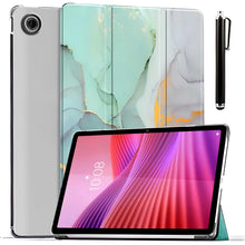 Load image into Gallery viewer, ProElite Case Cover for Lenovo Tab 10.1 inch 2025 Case, Smart Flip Case Cover for Lenovo Tab 10.1 inch 2025 Case Translucent Back with Stylus Pen [Auto Sleep Wake Feature], Marble Green

